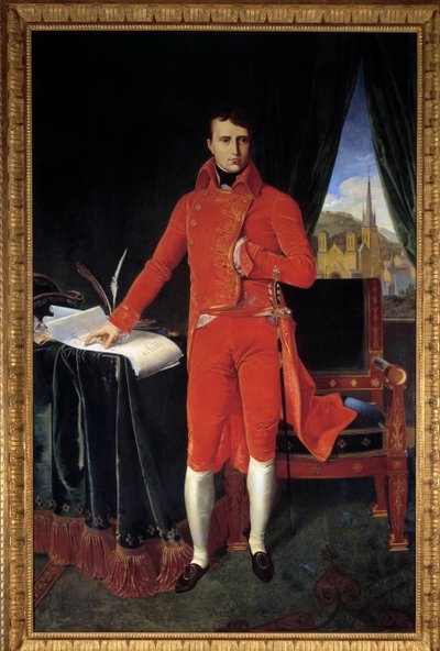 Portrait en pied de Napoléon Bonaparte en premier Consul. Peinture de Joseph Pel d