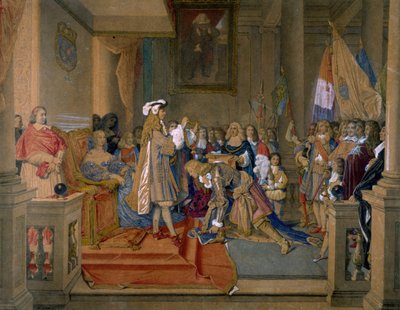 Le maréchal Berwick recevant de la part du roi Philippe V d