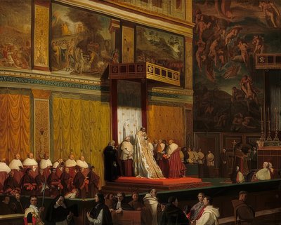 Pape Pie VII dans la chapelle Sixtine - Jean Auguste Dominique Ingres