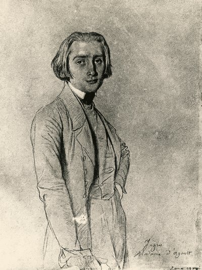 Portrait de Franz Liszt - Jean Auguste Dominique Ingres