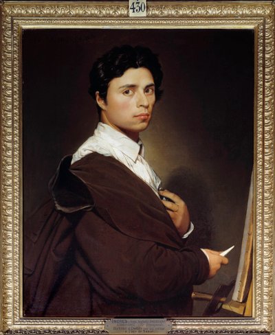 Autoportrait à 24 ans. Peinture par Jean Auguste Dominique Ingres (1780-1867) 1804. Musée Condé, Chantilly, France - Jean Auguste Dominique Ingres