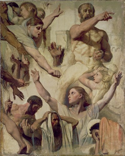 Études pour Le Martyre de Saint Symphorien (Saint, Mère et Proconsul), 1833 - Jean Auguste Dominique Ingres