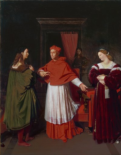Les fiançailles de Raphaël et la nièce du cardinal Bibbiena - Jean Auguste Dominique Ingres