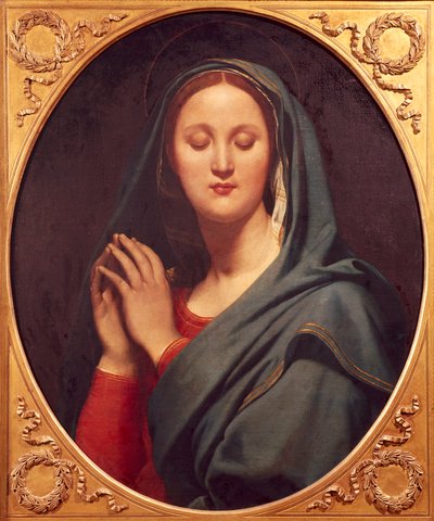 Vierge au voile bleu par Jean Auguste Dominique Ingres - Jean Auguste Dominique Ingres