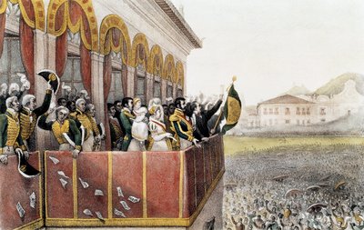 Acclamation de Pedro Ier, Empereur du Brésil, à Rio de Janeiro, le 7 avril - Jean Baptiste (after) Debret