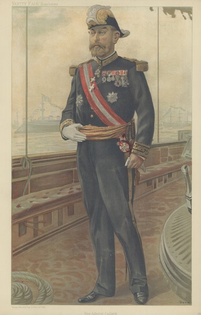 Vice-amiral Caillard (lithographie en couleur) - Jean Baptiste (after) Guth