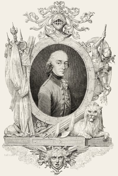 Charles XIV (1763-1844) : roi de Suède et de Norvège et prince de Ponte Corvo, gravé par Pannemaker - Jean Baptiste (after) Lienard