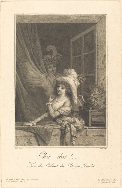 Chit chit!, gravé par Jacques-Louis Copia - Jean Baptiste (after) Mallet