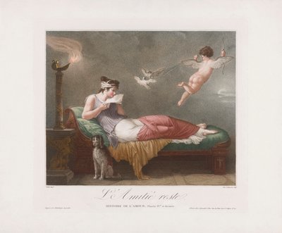 Cupidon livre une lettre d