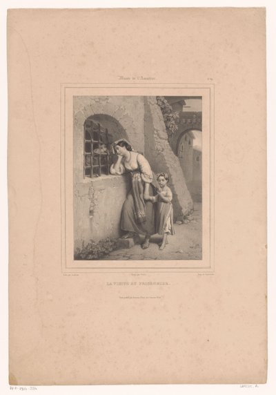 Femme et enfant visitant un prisonnier - Jean Baptiste Adolphe Lafosse