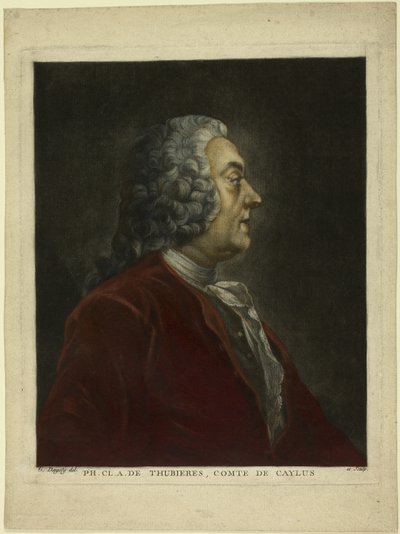 Portrait of Philippe Claude André de Thubières, Comte de Caylus - Jean Baptiste Andre Gautier D