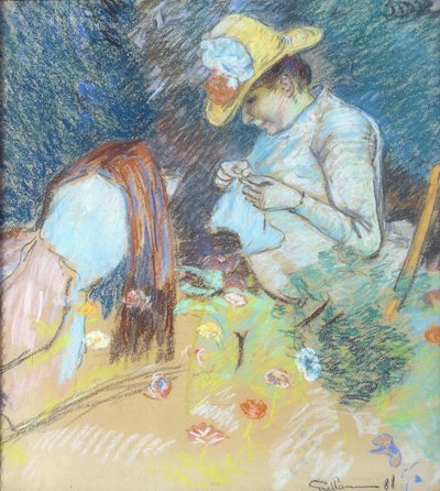 Madame Guillaumin cousant, 1888 - Jean Baptiste Armand Guillaumin