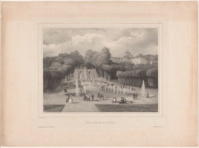 Fontaine au Château de Saint-Cloud (série: Grandes vues de Paris) - Jean Baptiste Arnout