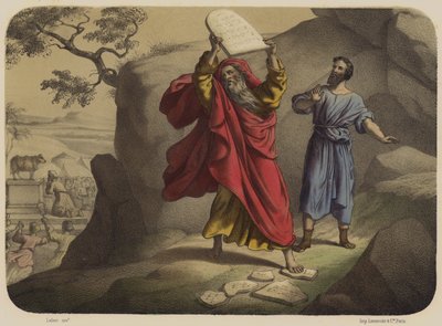 Moïse brise les tables de la loi - Jean Baptiste Auguste Leloir