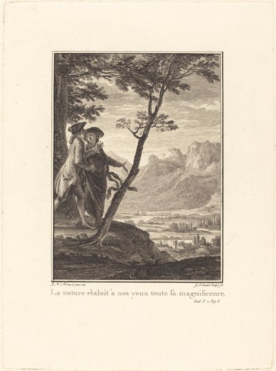 La nature étalait à nos yeux toute sa magnificence - Jean Baptiste Blaise Simonet after Jean Michel Moreau