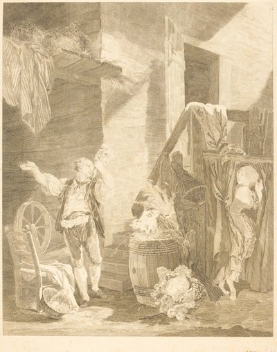 Rose et Colas - Jean Baptiste Blaise Simonet after Pierre Antoine Baudouin