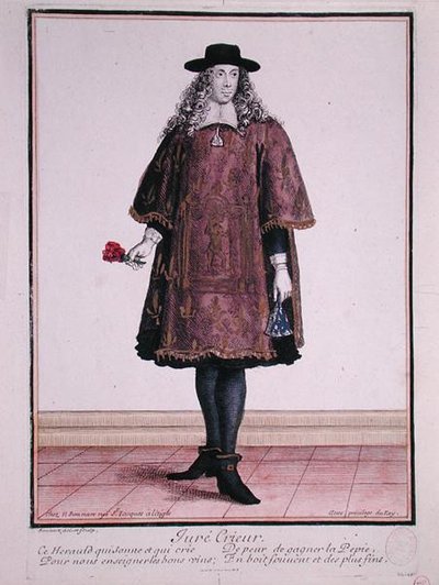 Le Crieur public de Beaune, fin XVIIe siècle - Jean Baptiste Bonnart