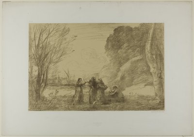 Une famille à Terracina - Jean Baptiste Camille Corot