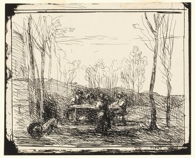 Un pique-nique dans la clairière - Jean Baptiste Camille Corot