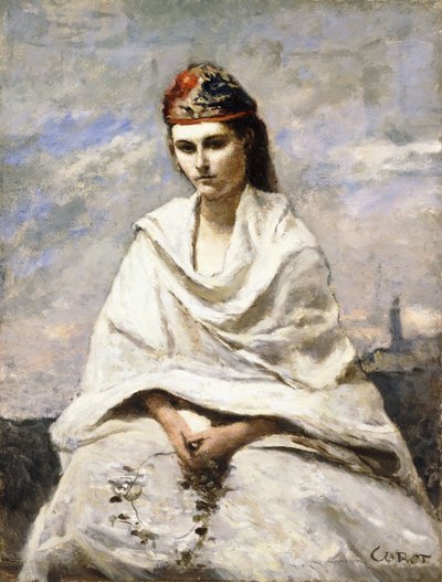 Un jeune Grec avec un châle blanc - Jean Baptiste Camille Corot
