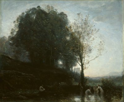 Nymphes se baignant et Enfant - Jean Baptiste Camille Corot