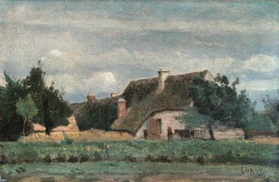 Scène de campagne, femme avec une vache - Jean Baptiste Camille Corot