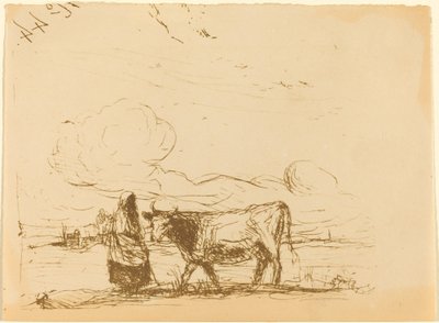 La vache et sa gardienne - Jean Baptiste Camille Corot