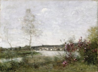 Vue lointaine de Corbeil, matin, vers 1870 - Jean Baptiste Camille Corot