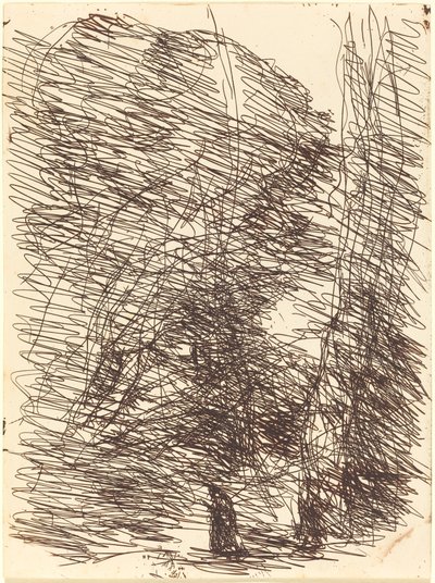 Rêveur sous les grands arbres - Jean Baptiste Camille Corot