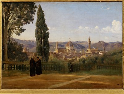 Florence, vue prise des jardins Boboli - Florence, seen … - Jean Baptiste Camille Corot