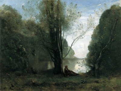 French: Solitude. Souvenir de Vigen, Limousin. Solitude. Recollection of Vigen, Limousin - Jean Baptiste Camille Corot