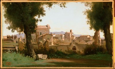 Français :  Vue depuis les Jardins Farnèse View from the Farnese Gardens, Rome - Jean Baptiste Camille Corot