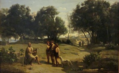 Homère et les bergers - Jean Baptiste Camille Corot