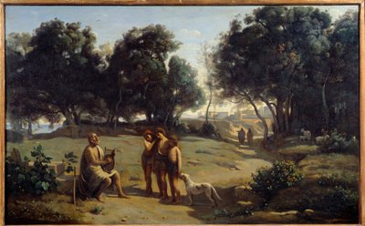 Homère et les bergers - Jean Baptiste Camille Corot