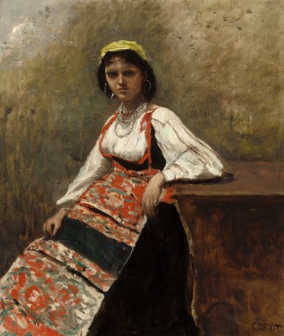 Femme italienne La Morieri, vers 1872 - Jean Baptiste Camille Corot