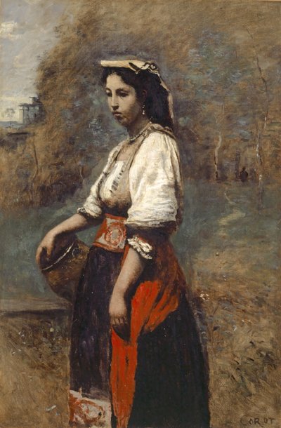Femme italienne au puits - Jean Baptiste Camille Corot