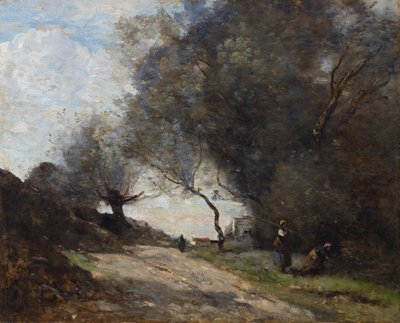 La cueillette au bord du chemin - Jean Baptiste Camille Corot