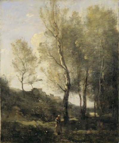 Paysage avec peupliers - Jean Baptiste Camille Corot