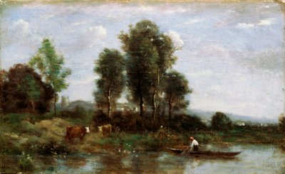 Paysage avec une rivière, 19ème siècle - Jean Baptiste Camille Corot