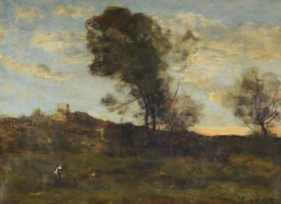 Derniers rayons de soleil, c.1870 - Jean Baptiste Camille Corot