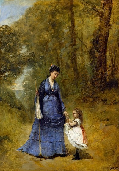 Madame Stumpf et sa fille. 1872 - Jean Baptiste Camille Corot