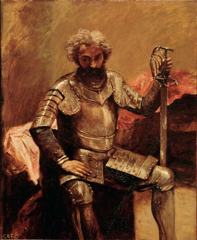 Homme en armure - Jean Baptiste Camille Corot