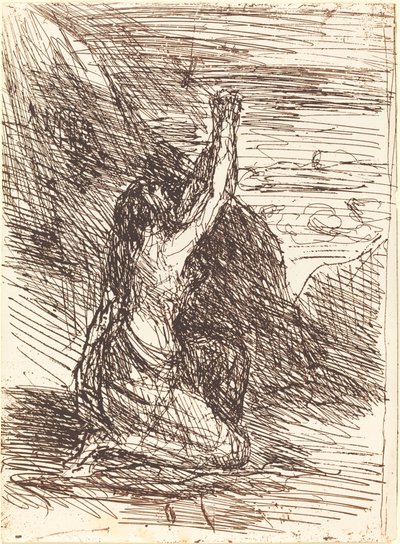 Marie Madeleine à genoux, 1858 - Jean Baptiste Camille Corot