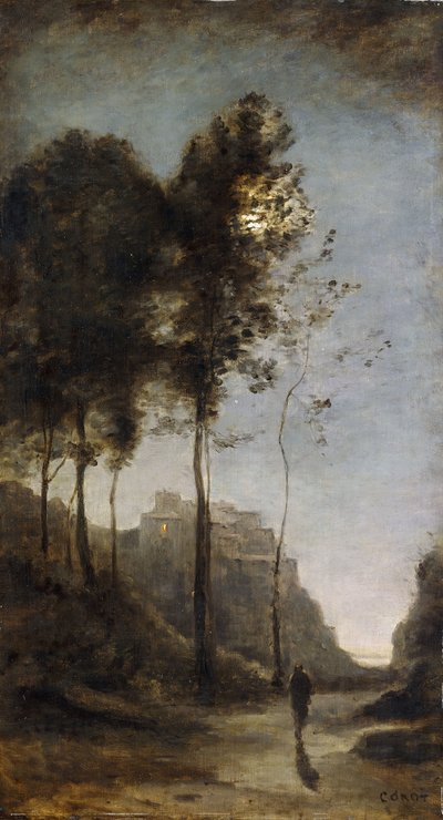 Clair de lune au bord du golfe, vers 1855-60 - Jean Baptiste Camille Corot
