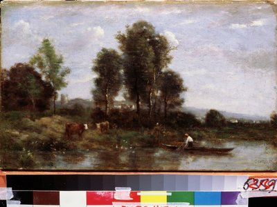 Paysage à la rivière - Jean Baptiste Camille Corot