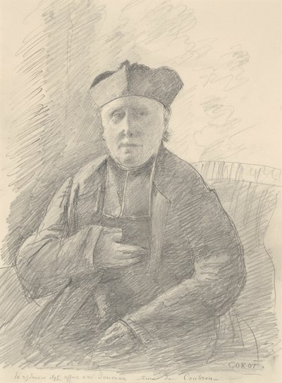 Portrait of Abbé Jouveau - Jean Baptiste Camille Corot