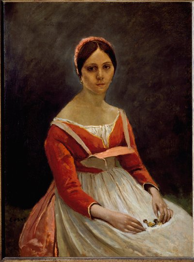 Portrait de la fille - Jean Baptiste Camille Corot