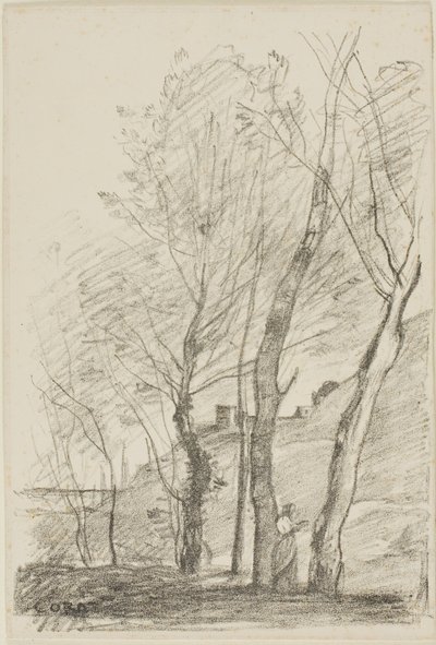 Lecture sous les arbres - Jean Baptiste Camille Corot