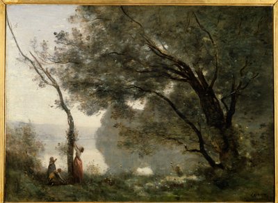 Souvenir de Mortefontaine. Peinture de Camille Corot (1796-1875) - Jean Baptiste Camille Corot