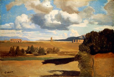 Campagne romaine avec aqueduc de Claude - Jean Baptiste Camille Corot